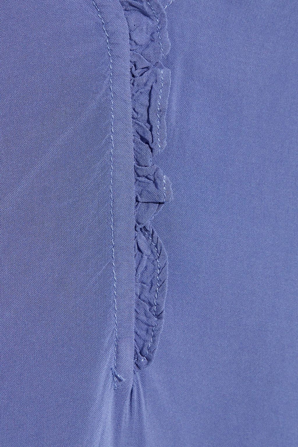 VELVET BY GRAHAM & SPENCER Dion ruffle-trimmed voile top