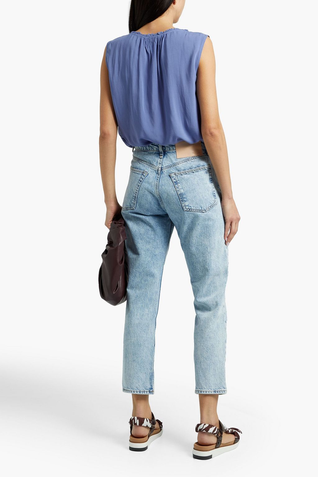 VELVET BY GRAHAM & SPENCER Dion ruffle-trimmed voile top