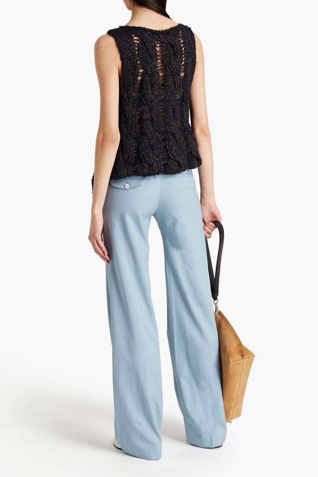 CHLOÉ Wool-twill straight-leg pants