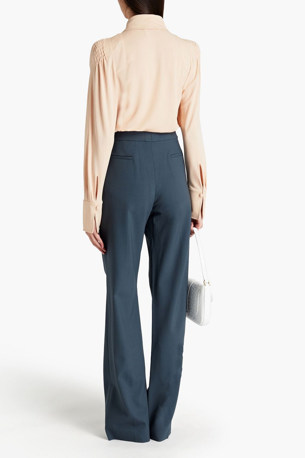 CHLOÉ Grain de poudre wool-blend straight-leg pants