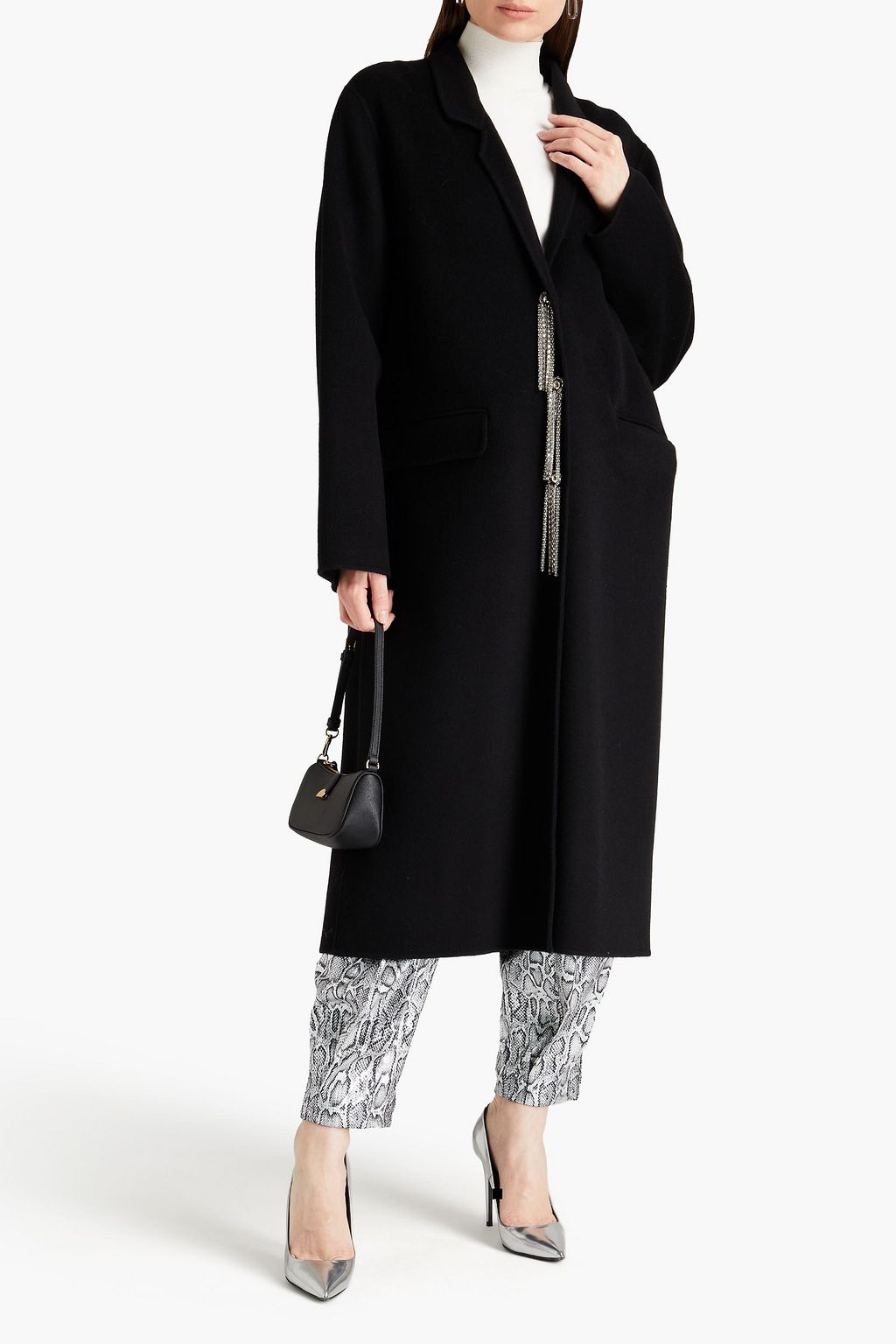 CHRISTOPHER KANE Chain-embellished wool-felt coat