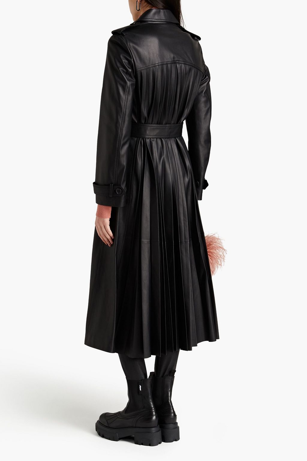 REDVALENTINO Leather trench coat