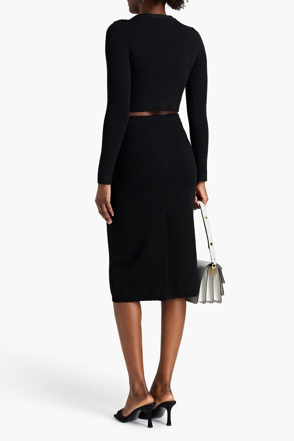 OSCAR DE LA RENTA Stretch-knit midi pencil skirt