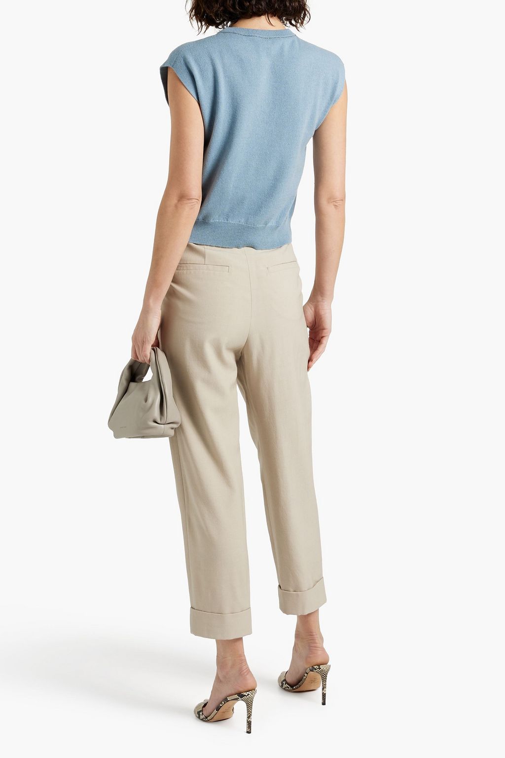 BRUNELLO CUCINELLI Bead-embellished cashmere top