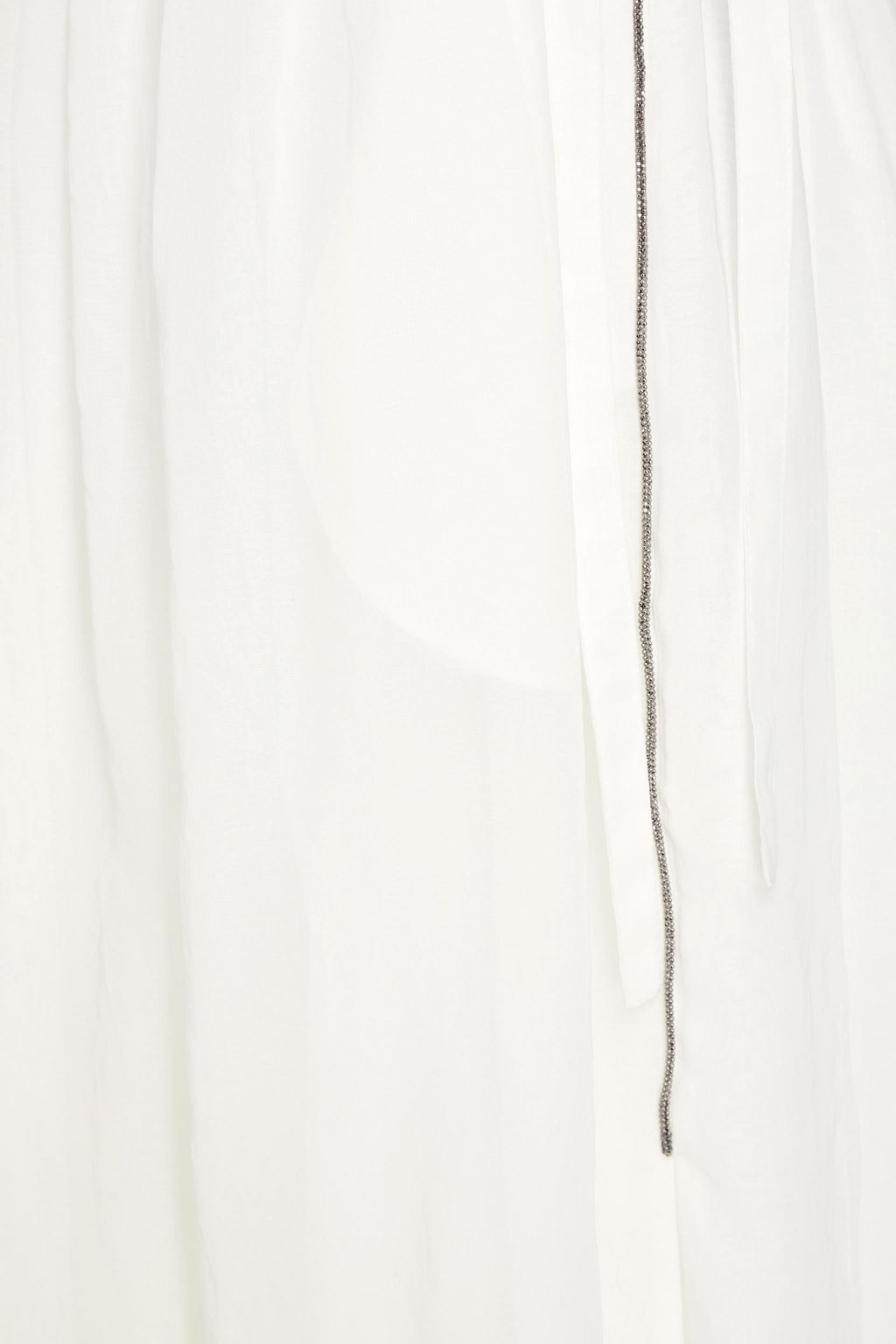 BRUNELLO CUCINELLI Bead-embellished organza maxi skirt
