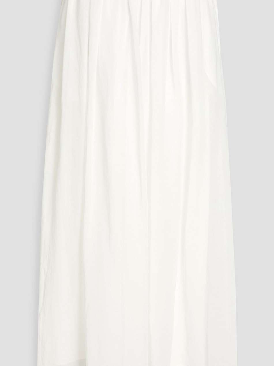 bead-embellished organza maxi skirt