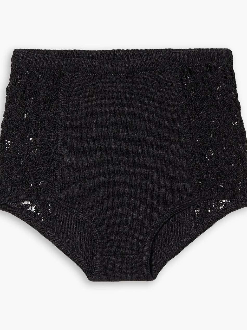 ubari crocheted linen shorts