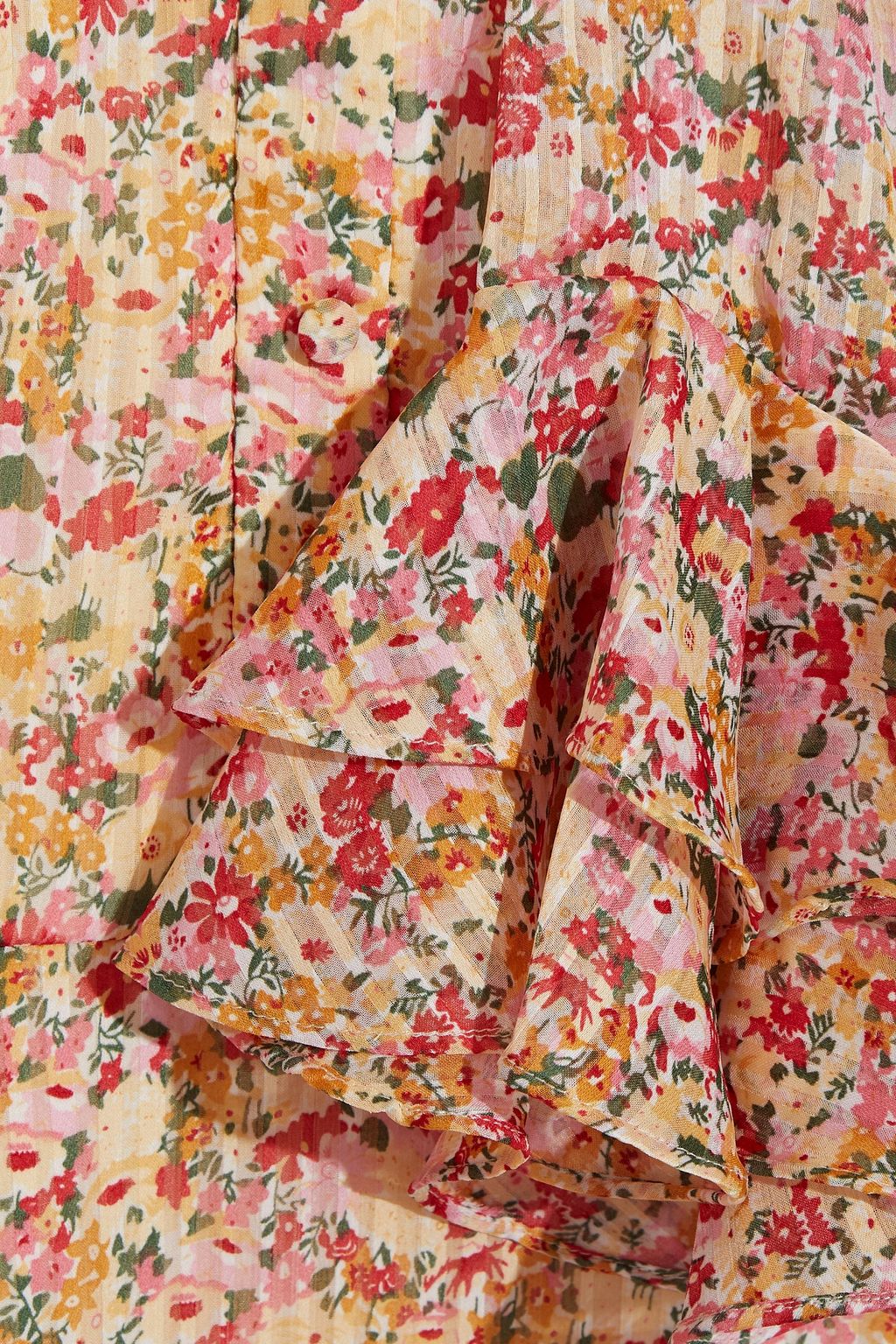 MIKAEL AGHAL Floral-print jacquard maxi dress