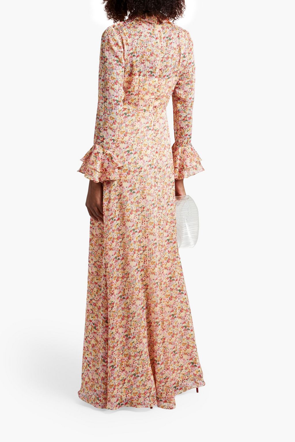 MIKAEL AGHAL Floral-print jacquard maxi dress