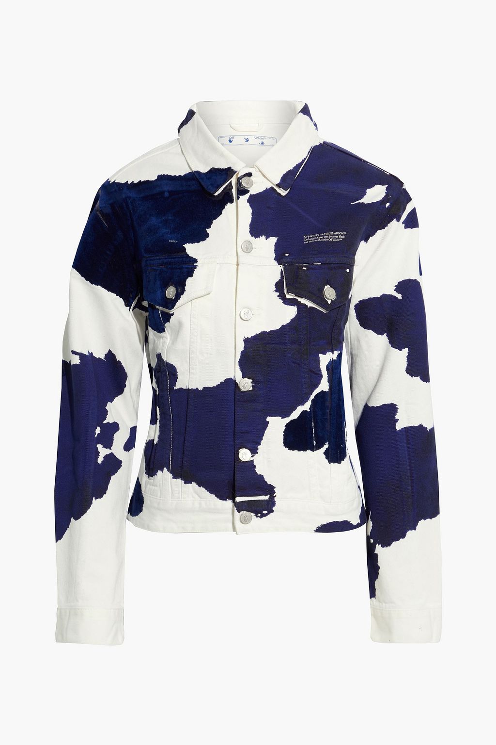 Ivory Cow-print denim jacket | Sale up 
