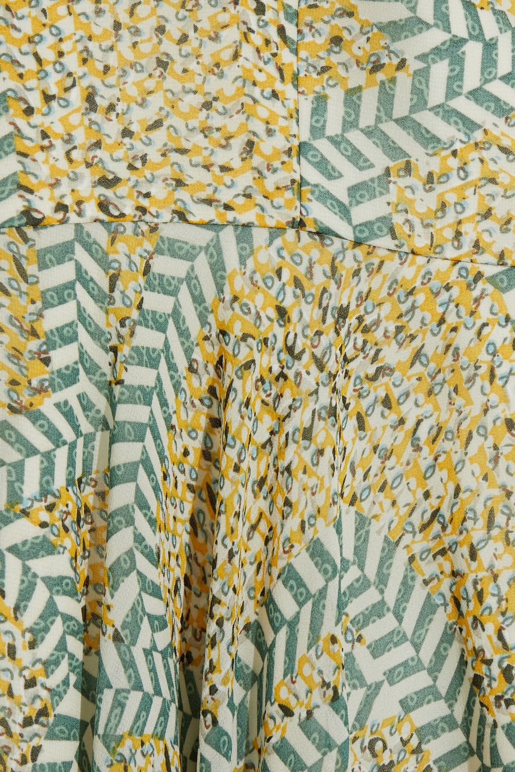 MIKAEL AGHAL Bow-embellished printed chiffon dress