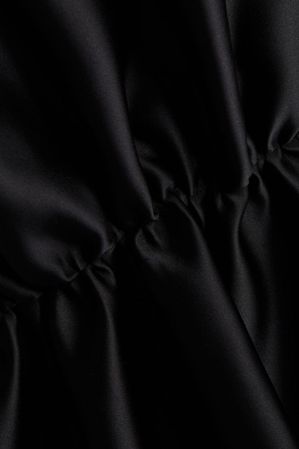 CHRISTOPHER KANE Satin-paneled ruffled cotton and modal-blend velvet dress