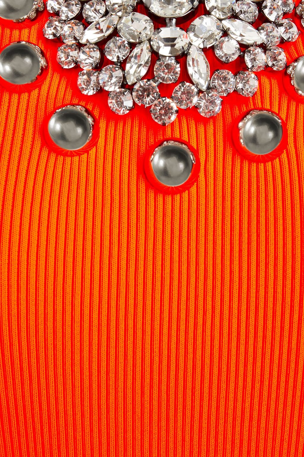 CHRISTOPHER KANE Embellished ribbed-knit mini dress