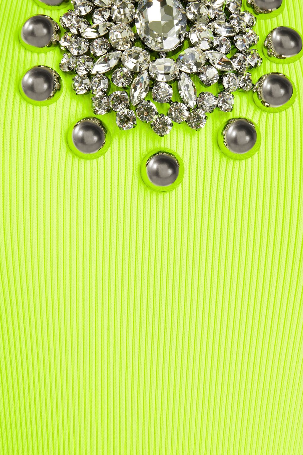 CHRISTOPHER KANE Embellished ribbed-knit mini dress