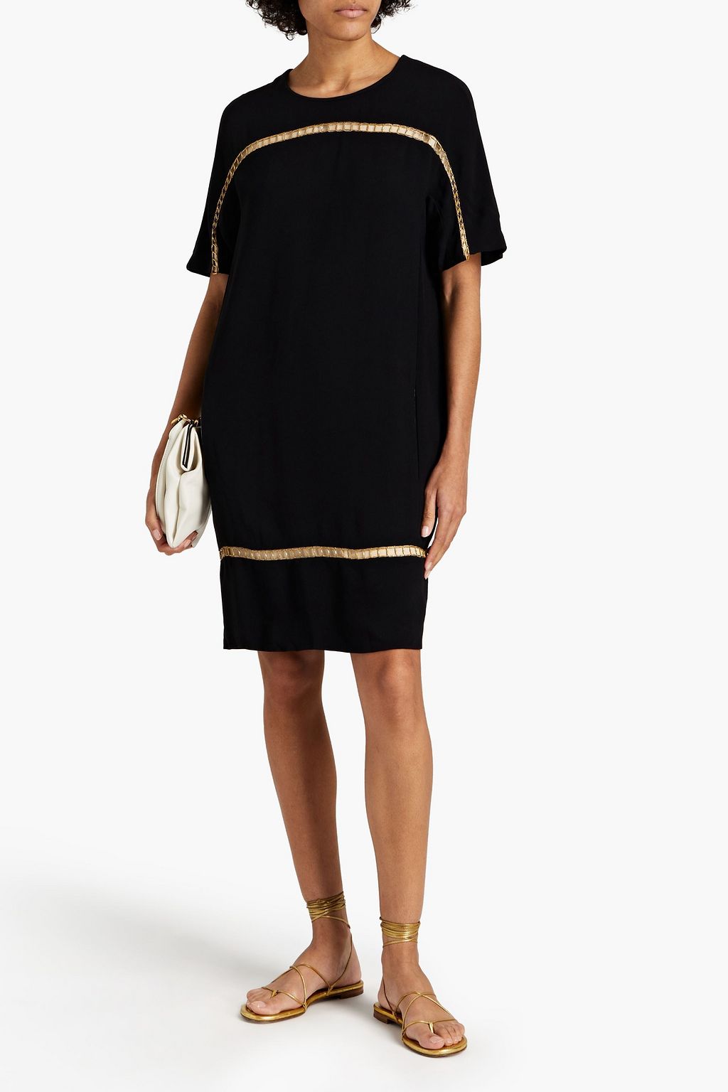CHLOÉ Embellished crepe mini dress