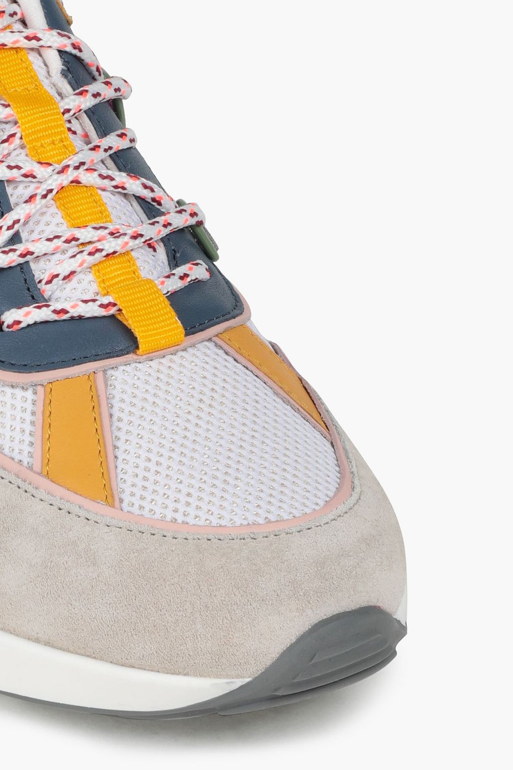 CLAUDIE PIERLOT Mesh, suede and leather sneakers
