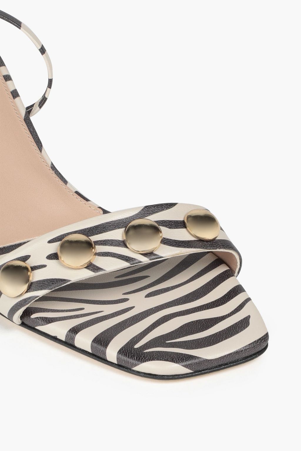 CLAUDIE PIERLOT Embellished zebra-print leather sandals