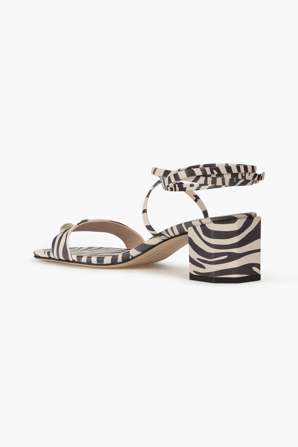 CLAUDIE PIERLOT Embellished zebra-print leather sandals