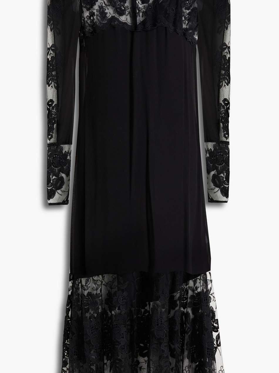 embroidered silk-tulle midi dress