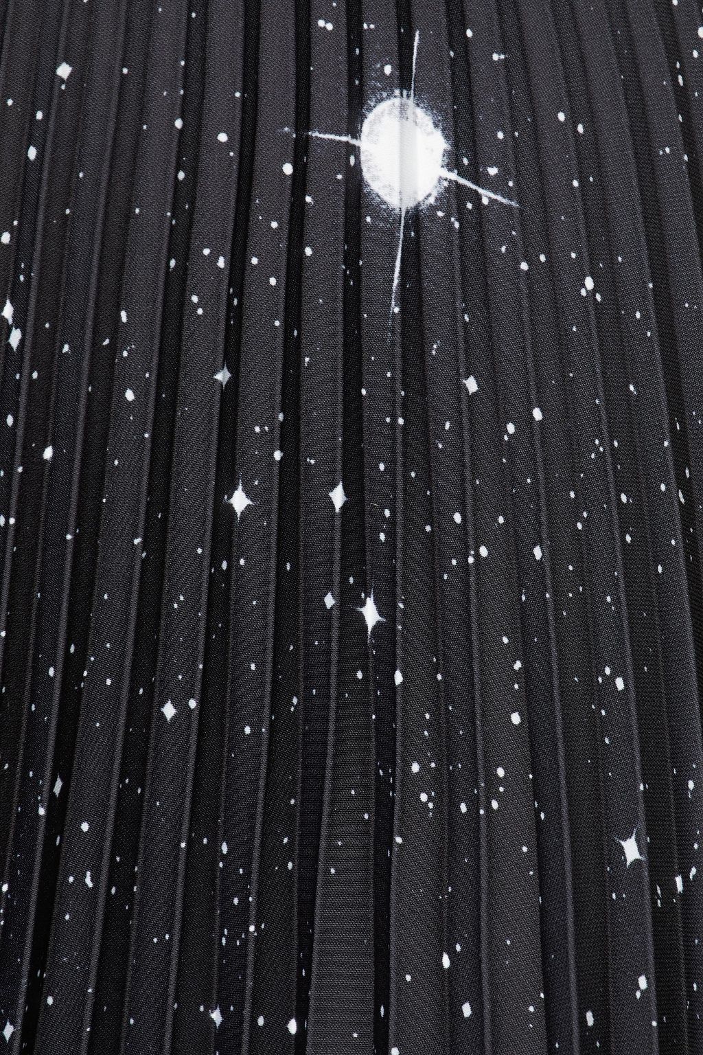 CHRISTOPHER KANE Embellished pleated printed cady midi skirt