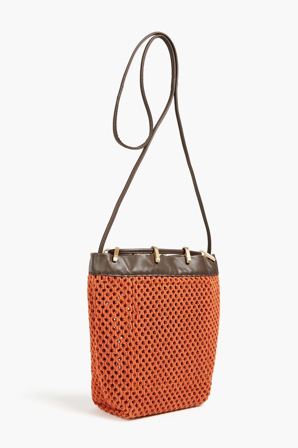 RAG & BONE Dayton recycled cotton-blend macramé bucket bag