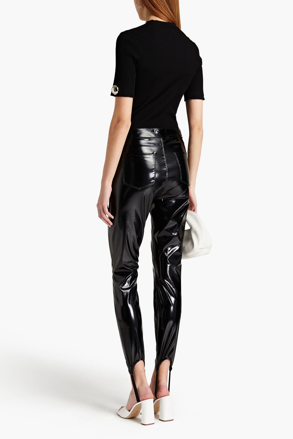 CHRISTOPHER KANE Studded ribbed jersey top