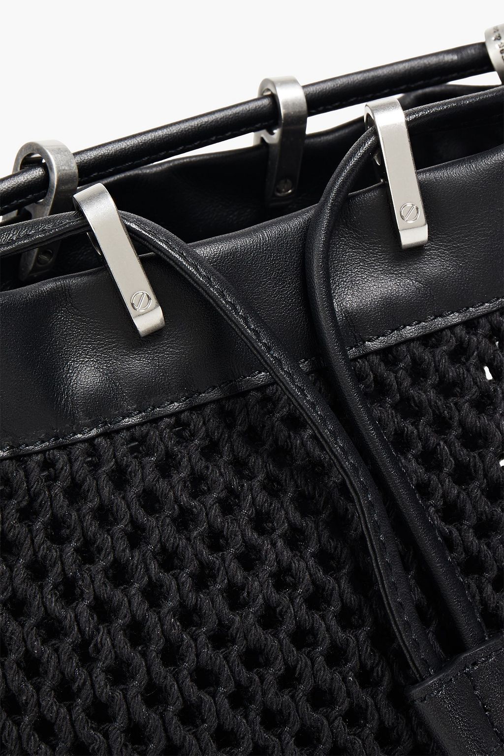 RAG & BONE Dayton recycled cotton-blend macramé bucket bag