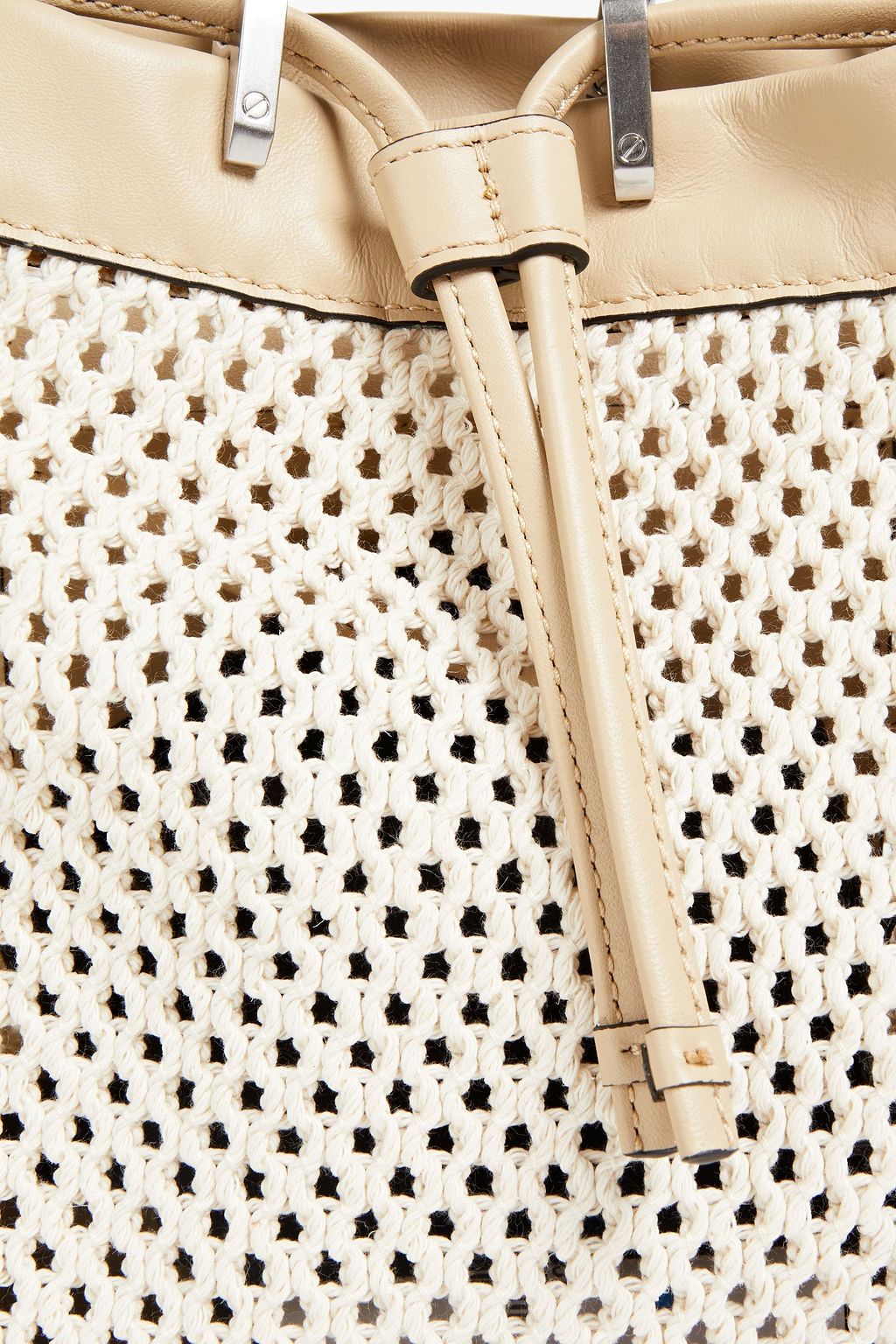 RAG & BONE Dayton recycled cotton-blend macramé bucket bag