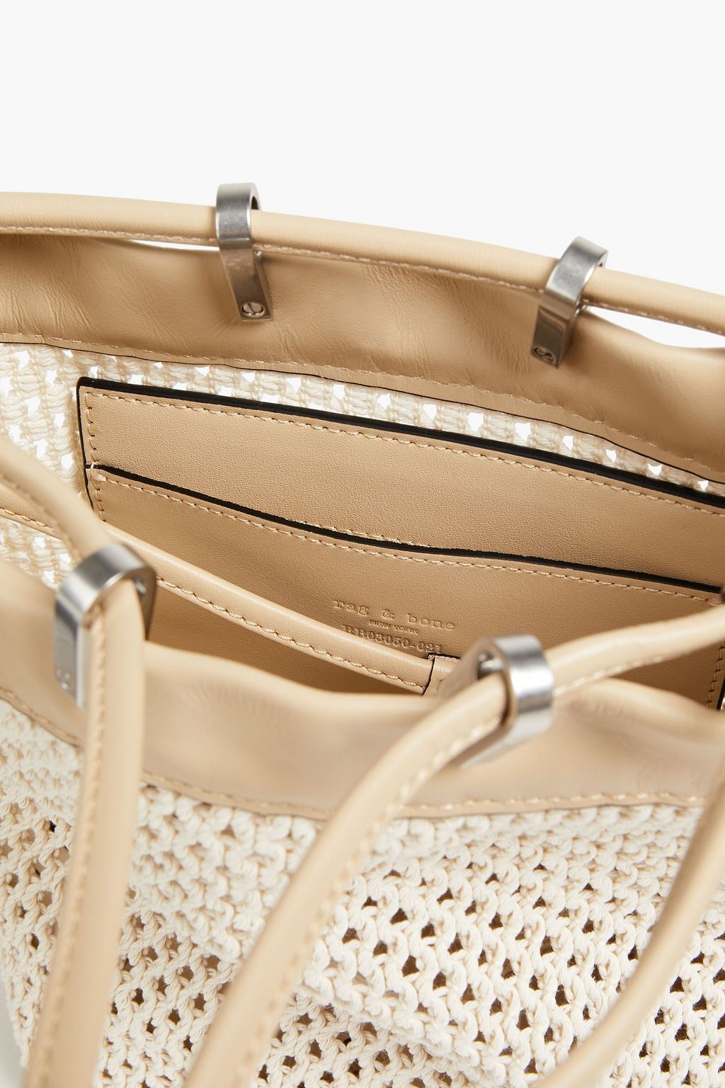 RAG & BONE Dayton recycled cotton-blend macramé bucket bag