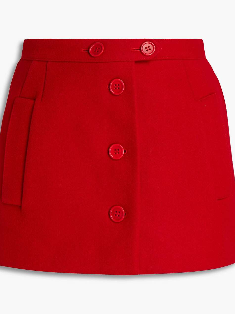 wool-blend felt shorts