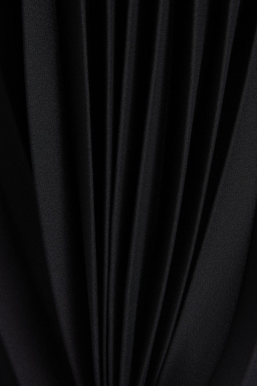 REDVALENTINO Pleated crepe midi skirt