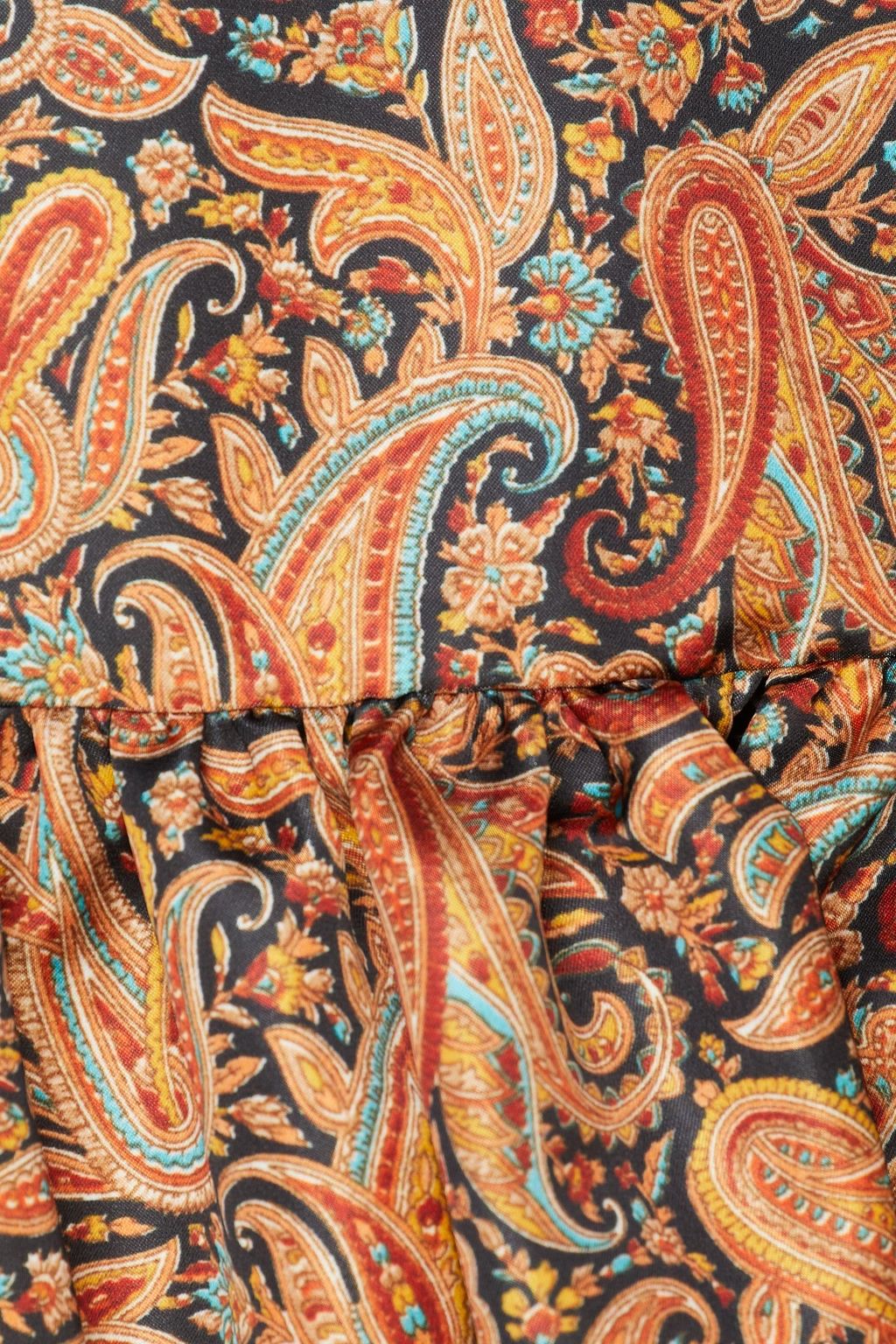 CHRISTOPHER KANE Gathered printed satin mini skirt