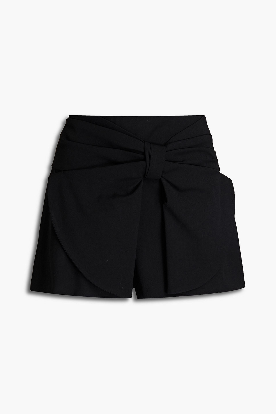 Redvalentino Woman Bow-embellished Twill Shorts Black Size 38