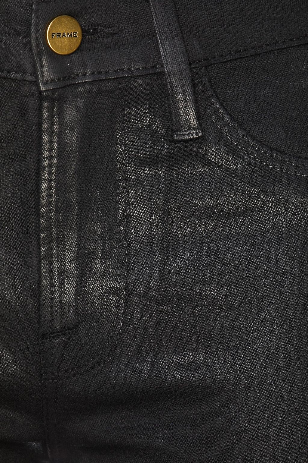 FRAME Le Skinny de Jeanne halbhohe Skinny Jeans mit Beschichtung