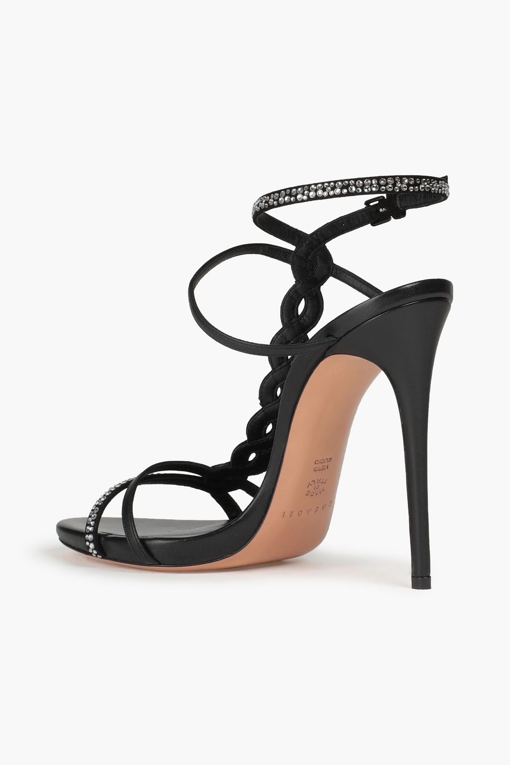 CASADEI Embellished suede and leather sandals