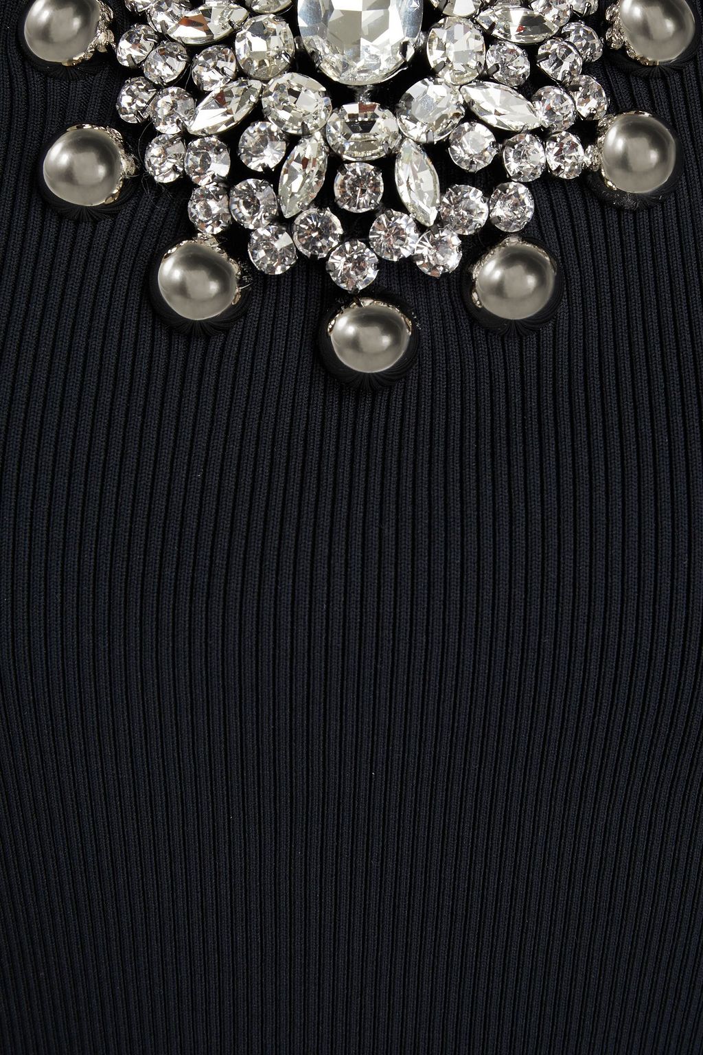 CHRISTOPHER KANE Embellished ribbed-knit mini dress