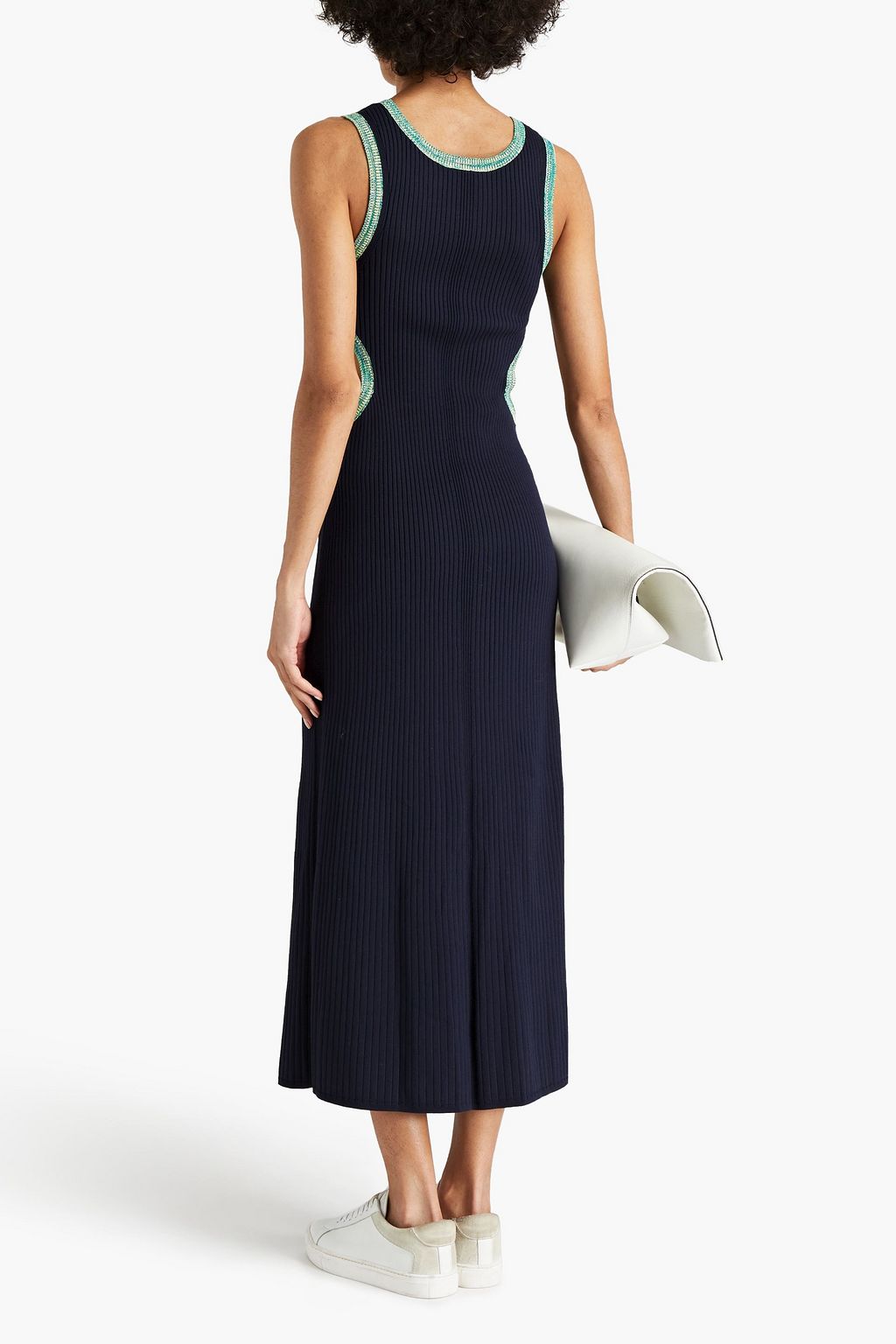 CLAUDIE PIERLOT Mignonne cutout ribbed-knit midi dress