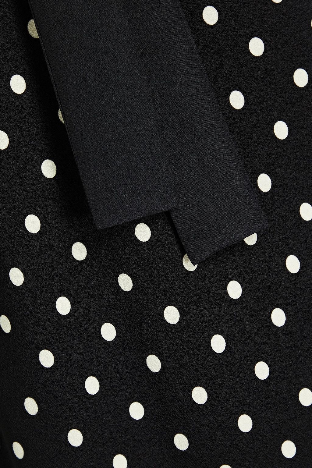 REDVALENTINO Satin-trimmed polka-dot crepe mini dress