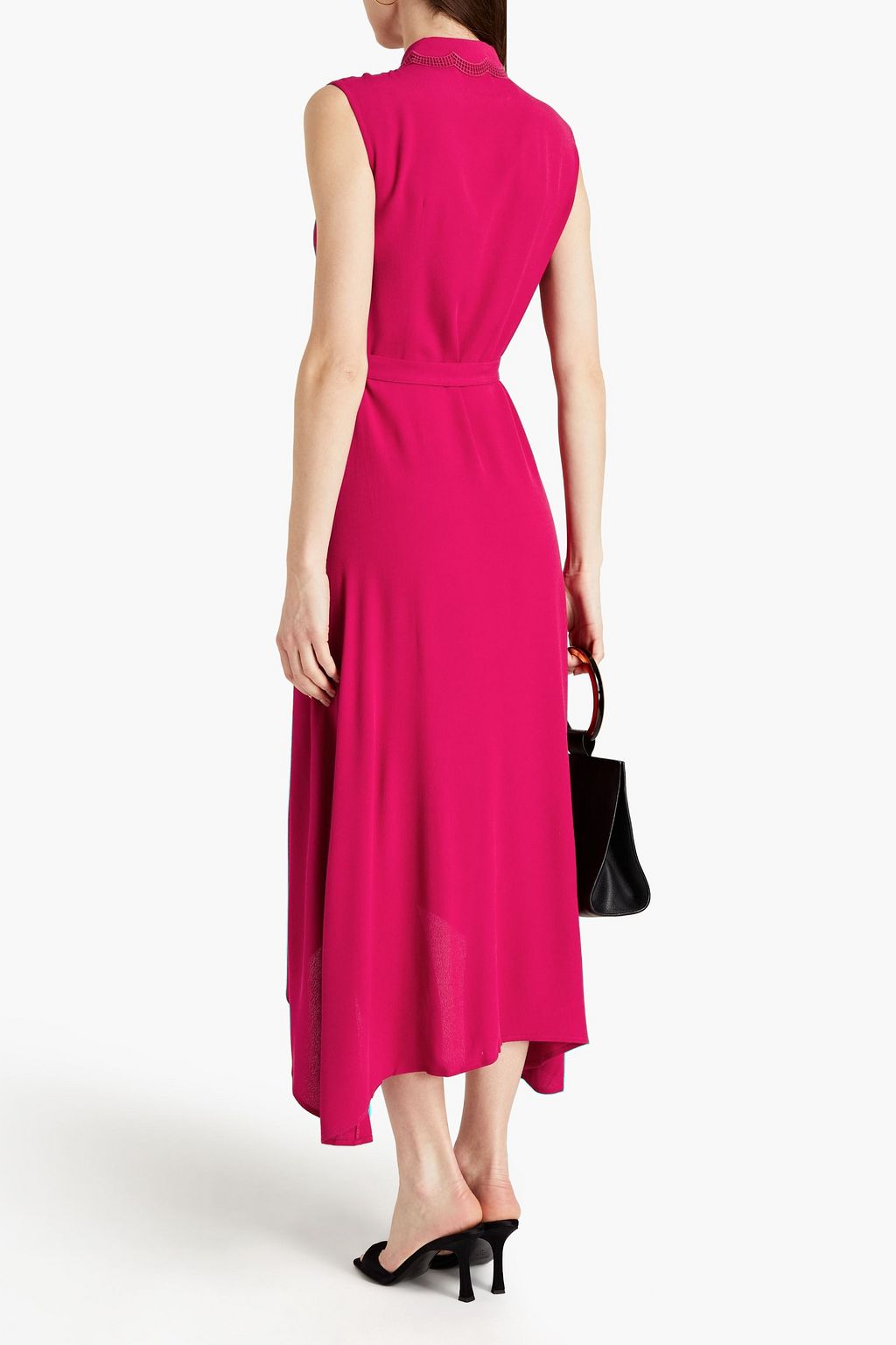 CLAUDIE PIERLOT Rilana belted crepe midi shirt dress