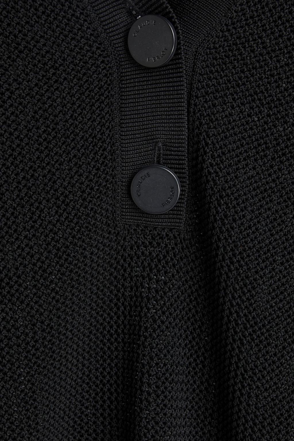 CLAUDIE PIERLOT Button-embellished crochet-knit cardigan