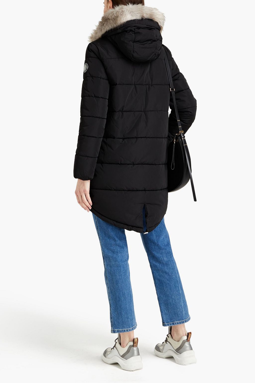 DKNY Quilted shell hooded coat