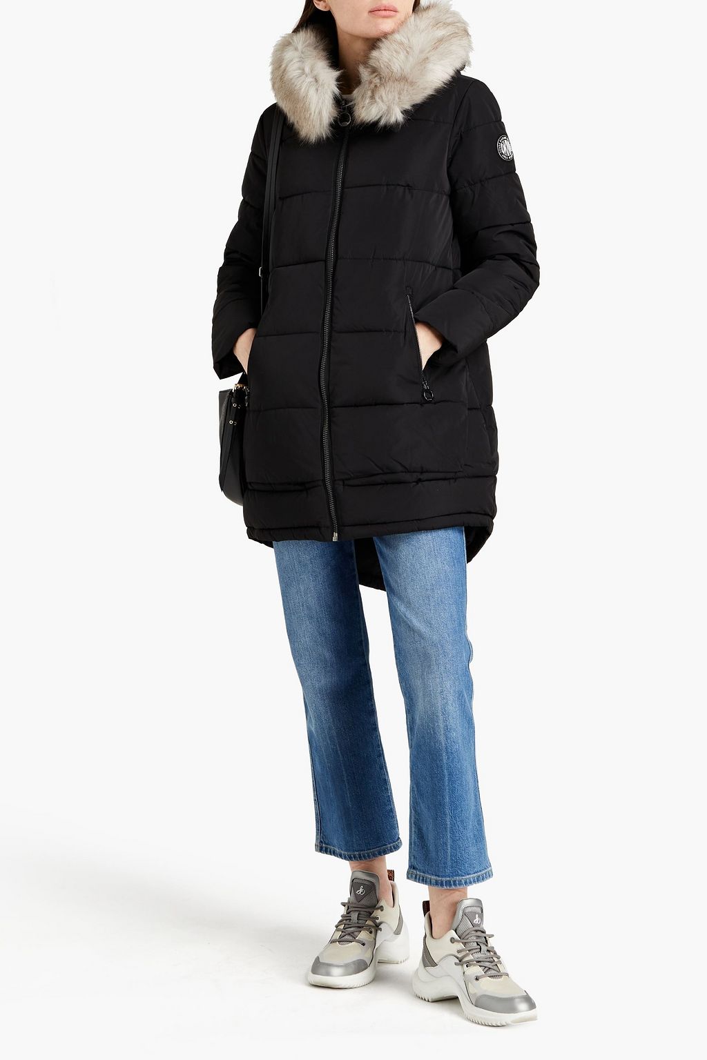 DKNY Quilted shell hooded coat
