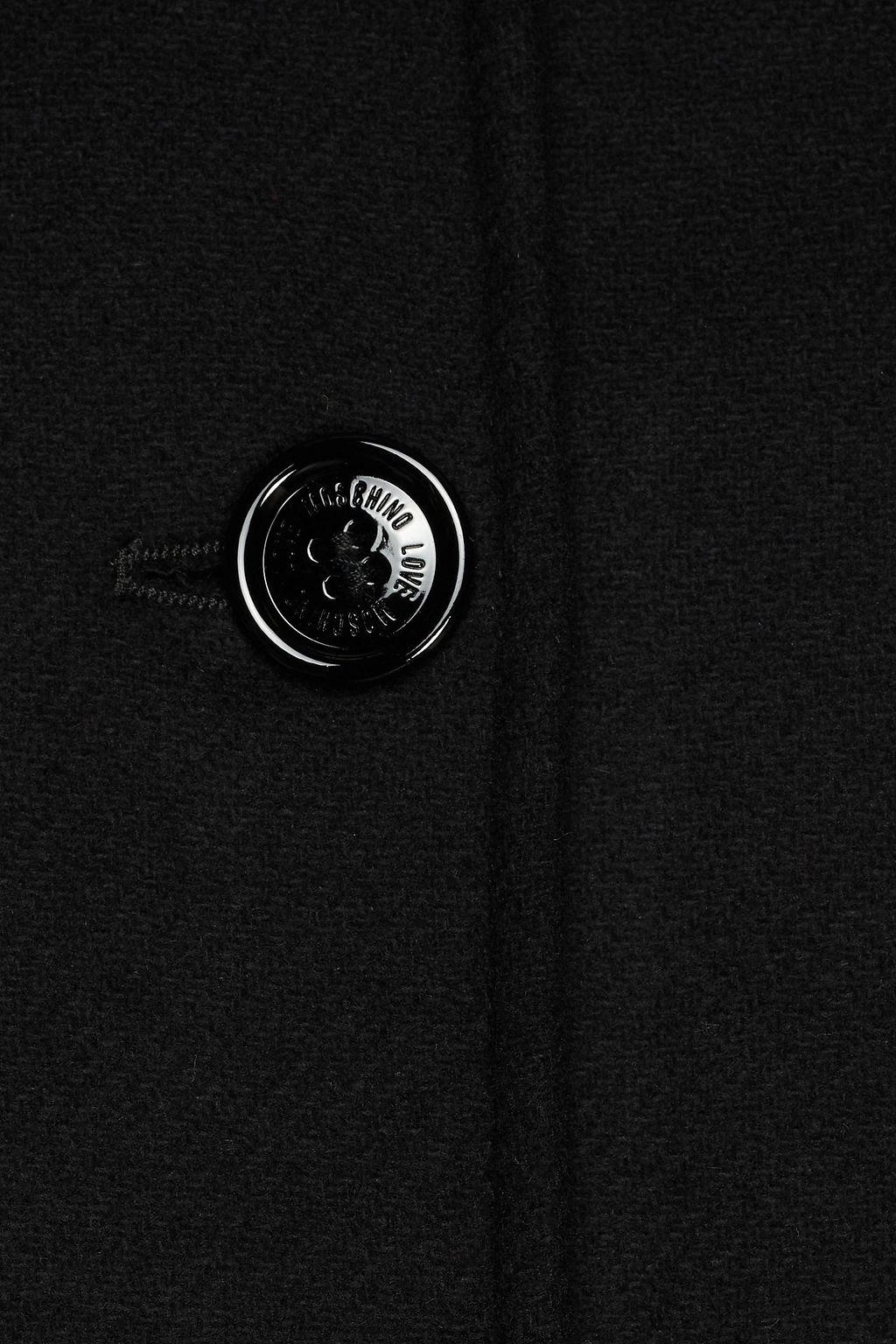 LOVE MOSCHINO Appliquéd wool-blend felt coat