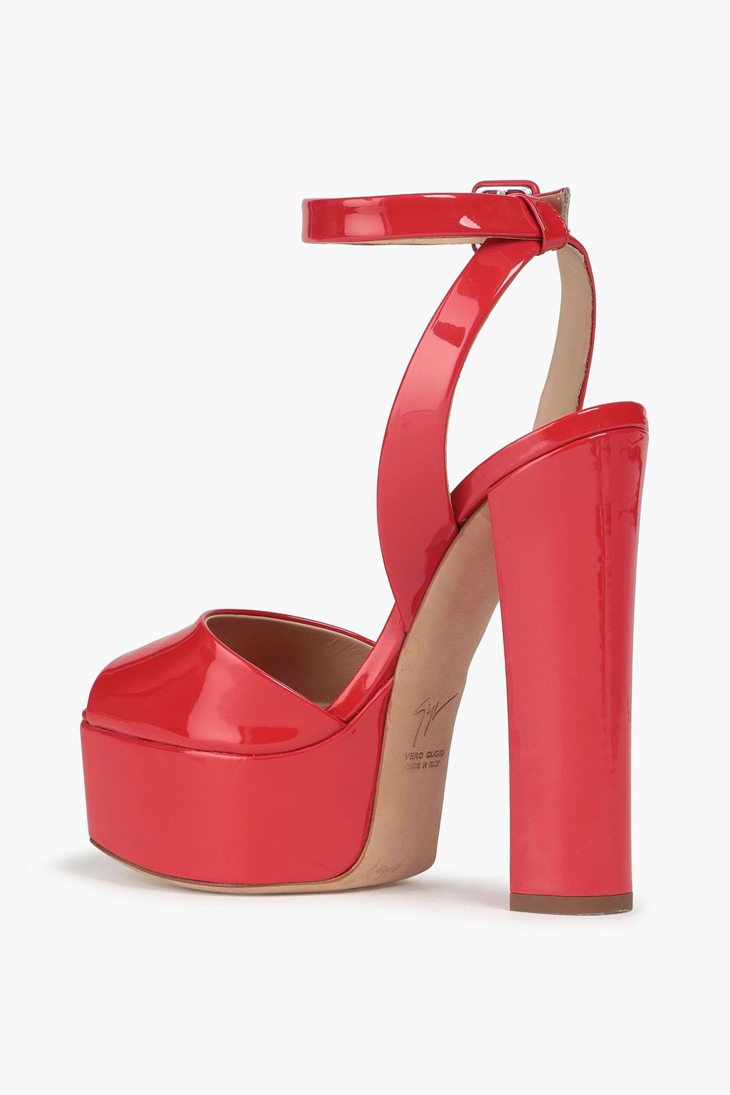 GIUSEPPE ZANOTTI Patent-leather platform sandals