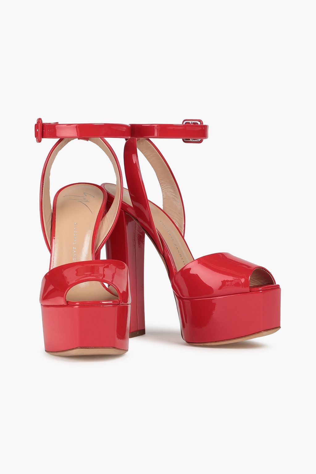 GIUSEPPE ZANOTTI Patent-leather platform sandals