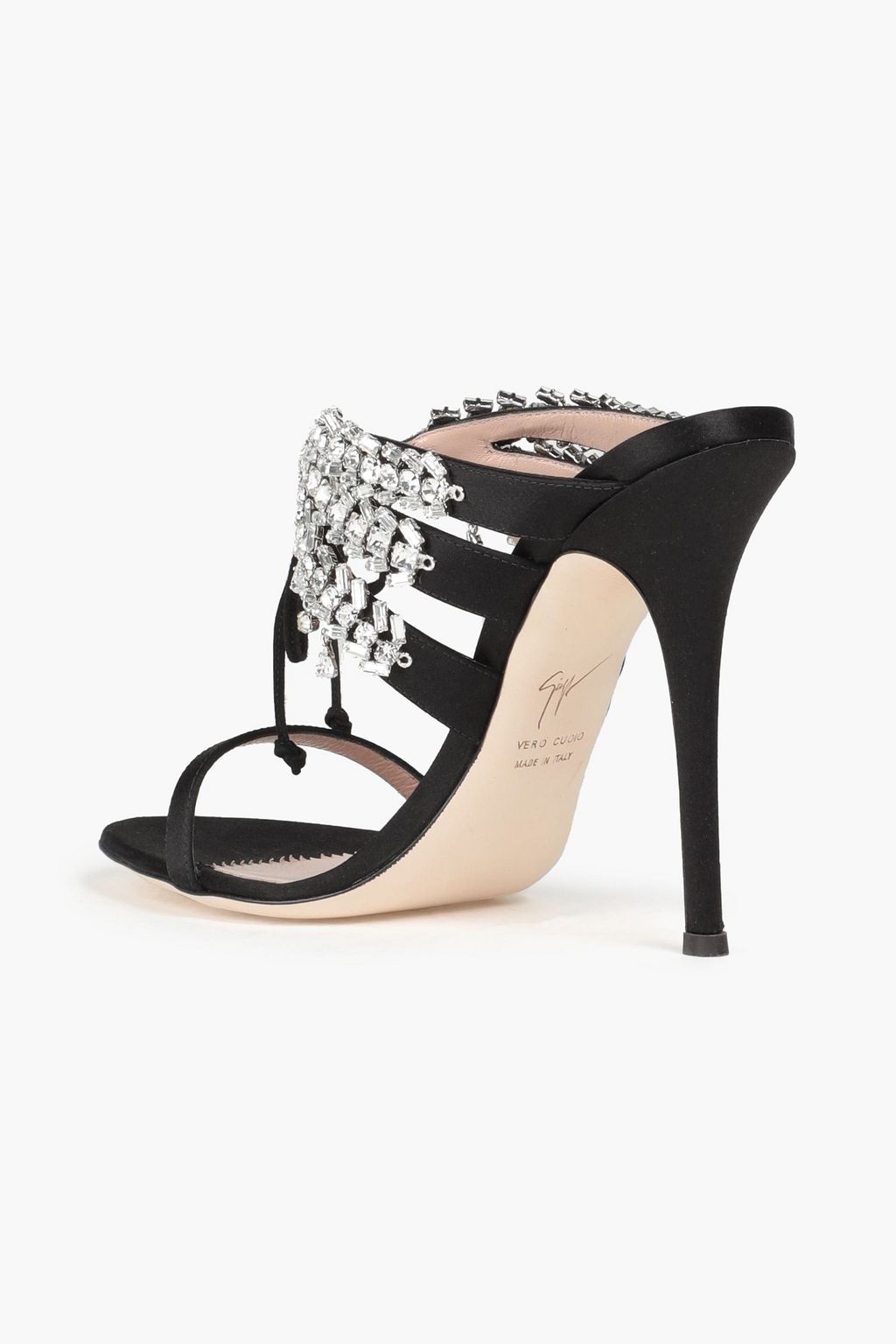 GIUSEPPE ZANOTTI Embellished satin sandals