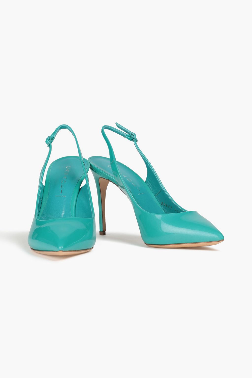 CASADEI Patent-leather slingback pumps