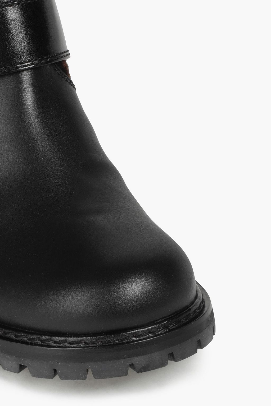 GIUSEPPE ZANOTTI Leopard-print calf hair and leather ankle boots