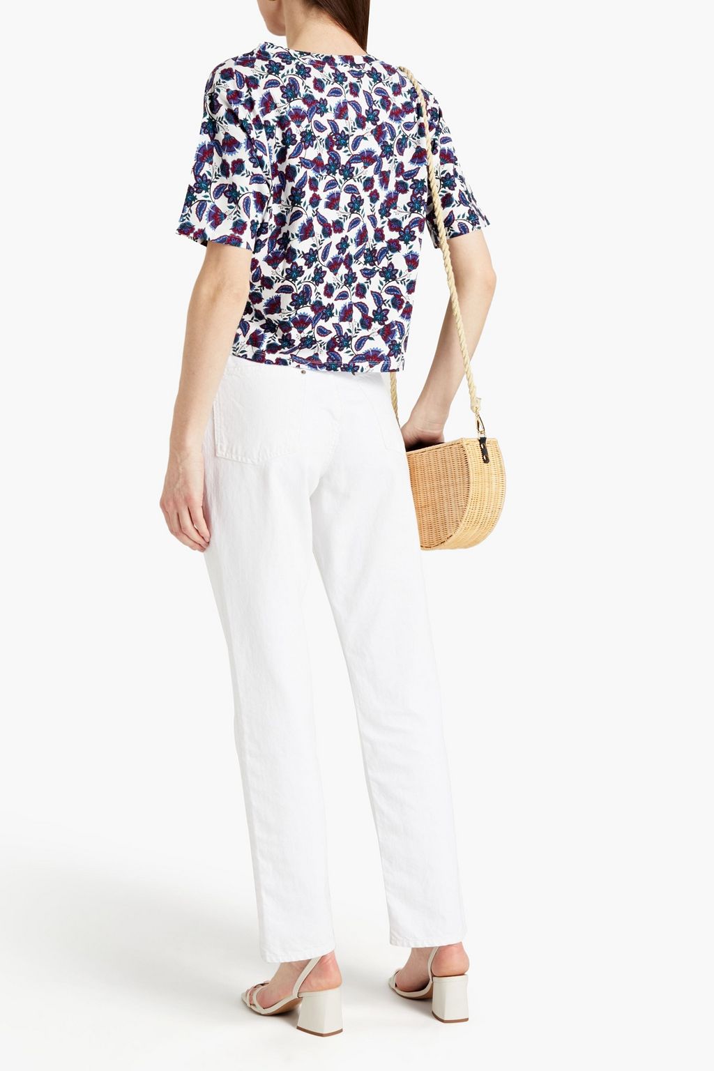 CLAUDIE PIERLOT Talitha floral-print cotton-jersey top