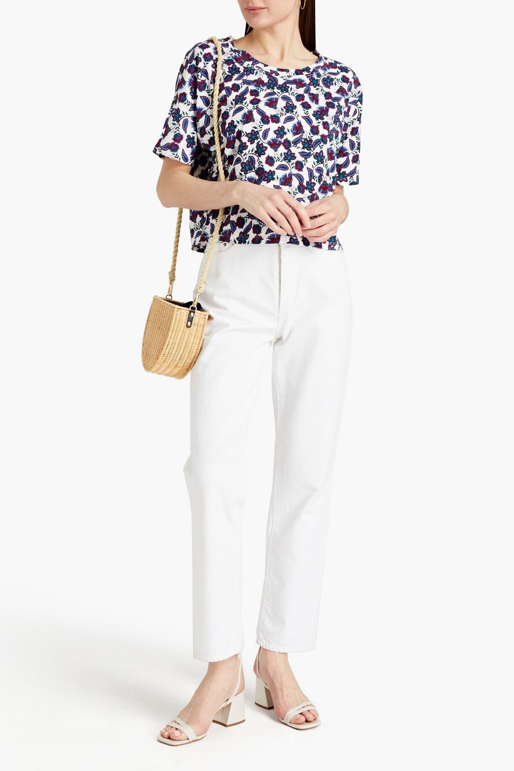 CLAUDIE PIERLOT Talitha floral-print cotton-jersey top